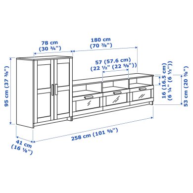 Комбінація під ТВ BRIMNES - 11 IKEA Комбінація під ТВ BRIMNES (ИКЕА БРИМНЕС) 59278213 фото - 11