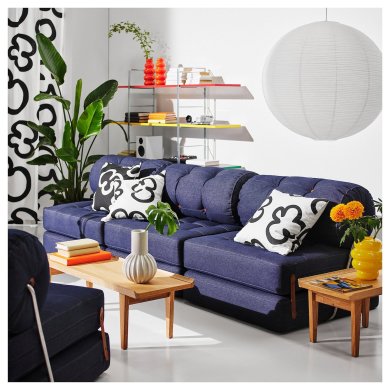 IKEA Кресло мягкое раскладное VARKUMLA Синий (ИКЕА ВАРКУМЛА) 80587704 фото - 7