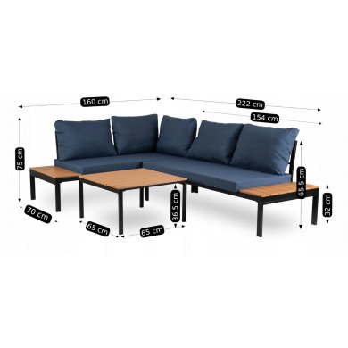 Комплект садовой мебели Mebel Elit NORMAN Синий ME.NORMAN/GR/NAR/OGR/ZES фото - 12