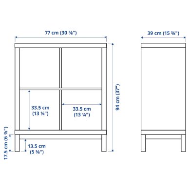 IKEA Стелаж KALLAX Дерево (ИКЕА КАЛЛАКС) 79442627 фото - 2