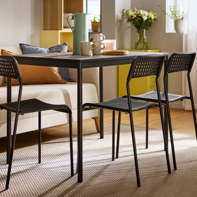 IKEA Обеденный стол SANDSBERG 110 см Черный (ИКЕА САНДСБЕРГ) 29420393 фото - 4