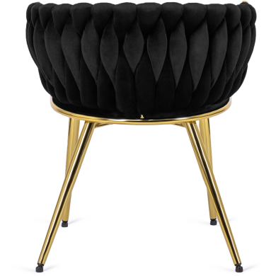 Обеденный стул Mebel Elit CAPRI Welur Черный - 4 Обеденный стул Mebel Elit CAPRI Welur Черный ME.CAPRI/CZ/ZL/V/K фото - 4