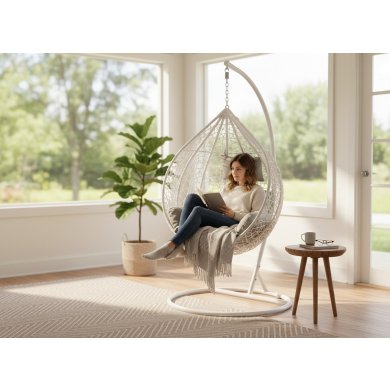 Підвісне крісло-кокон Garden Line FAT1029 Білий FAT1029 фото - 3
