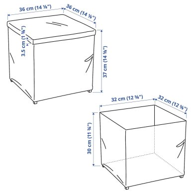 IKEA Пуф BOSNAS Черный (ИКЕА БОСНАС) 40266682 фото - 6
