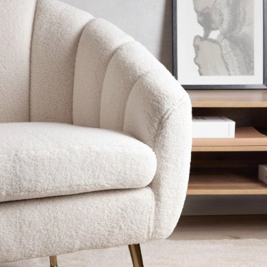 Крісло м'яке Homla REIKA Білий 211297 фото - 6