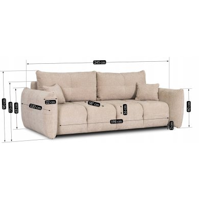 Розкладний диван Mebel Elit ALMA Бежевий - 12 Розкладний диван Mebel Elit ALMA Бежевий MLK.BASE/OVERTHEHORIZON08/SOF фото - 12