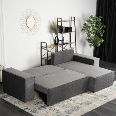 Розкладний диван Mebel Elit ALEX Темно-сірий - 10 Розкладний диван Mebel Elit ALEX Темно-сірий MGK.FILO/LINCOLN90/NAR фото - 10