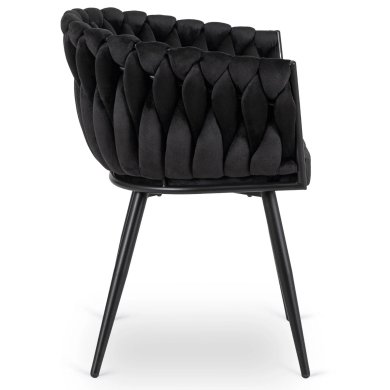 Обеденный стул Mebel Elit ELENA Welur Черный ME.ELENA/CZ/V/K фото - 3