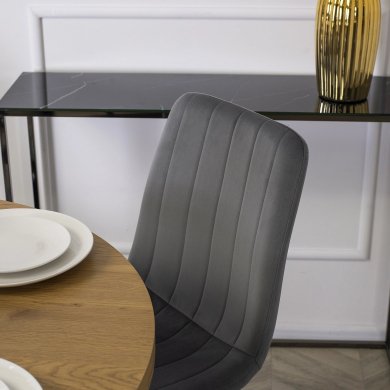 Обідній стілець Mebel Elit IBIS Welur Сірий - 10 Обідній стілець Mebel Elit IBIS Welur Сірий ME.IBIS/P/V/K фото - 10