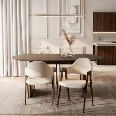 Розкладний обідній стіл Mebel Elit DANTE Горіх ME.DANTE/O/O/S фото - 4