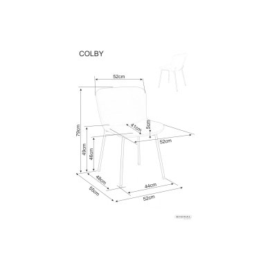Обідній стілець Signal Colby Velvet Бежевий COLBYVCBE фото - 5