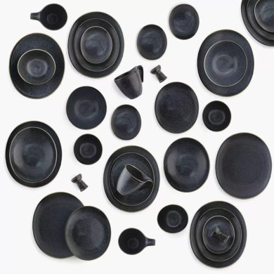 Тарілка для сніданку Duka Time Black 22x19 см | Графіт 1218960 фото - 5