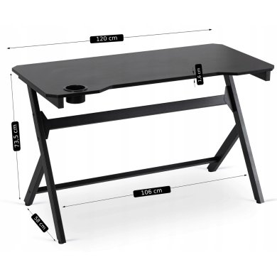 Компьютерный стол Mebel Elit BLECK Черный - 8 Компьютерный стол Mebel Elit BLECK Черный ME.BLECK/CZ/B фото - 8