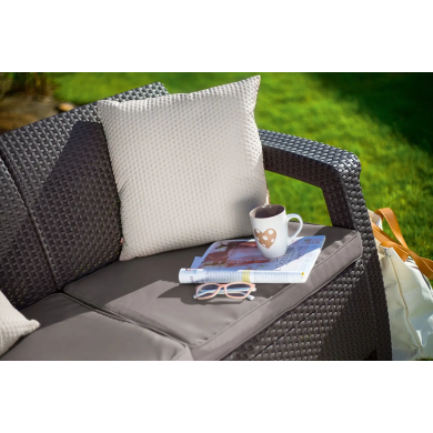 Садовий диван Keter CORFU LOVE SEAT MAX Коричневий - 4 Садовий диван Keter CORFU LOVE SEAT MAX Коричневий 258947 фото - 4