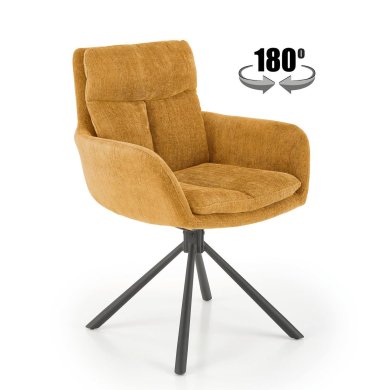 Обеденный стул поворотный Halmar K495 Горчичный V-CH-K/495-KR-MUSZTARDOWY