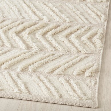 IKEA Килим LOKALGATA 170х240 см Бежевий (ИКЕА ЛОКАЛЬГАТА) 00556221 фото - 2