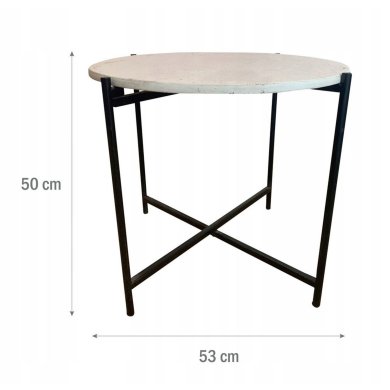 Журнальний стіл Meven TERRAZZO Білий - 8 Журнальний стіл Meven TERRAZZO Білий MV-8396-TERRAZZO53CM фото - 8