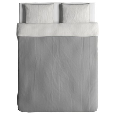 IKEA Комплект постельного белья BLAVINDA 200x200 см Серый (ИКЕА BLÅVINDA) 20328049 фото - 8