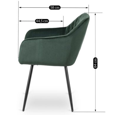 Обідній стілець Mebel Elit SHANE Welur 2 Зелений - 10 Обідній стілець Mebel Elit SHANE Welur 2 Зелений ME.SHANE/Z/V/K фото - 10