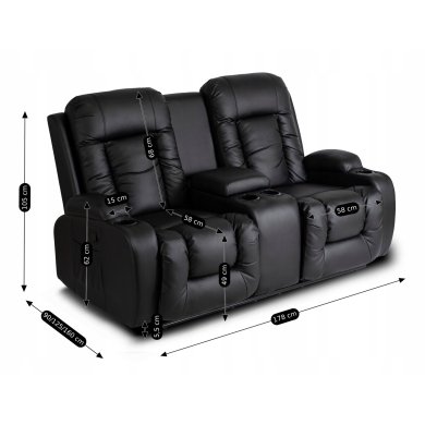 Крісло м'яке розкладне з реклайнером Mebel Elit ALPINE Чорний - 10 Крісло м'яке розкладне з реклайнером Mebel Elit ALPINE Чорний ME.ALPINA/CZ/E/FW фото - 10