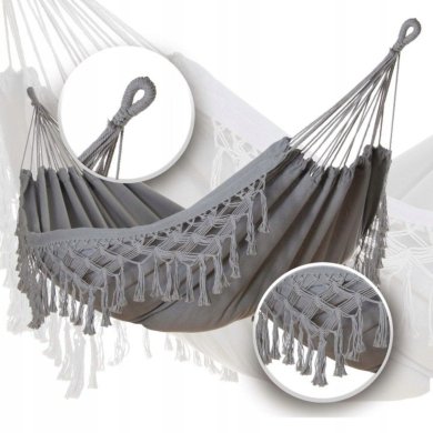 Гамак Kontrast MIDAS 200х150 см Сірий - 2 Гамак Kontrast MIDAS 200х150 см Сірий 5.02.211569 фото - 2