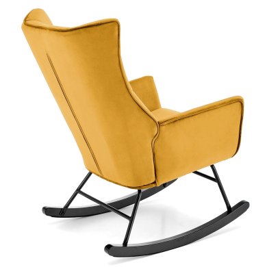 Кресло-качалка мягкое Halmar BAZALTO Горчичный V-CH-BAZALTO-FOT-MUSZTARDOWY фото - 4