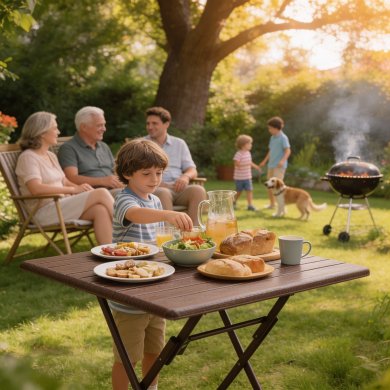 Складной садовый стол Garden Line ZUM1008 Коричневый ZUM1008 фото - 6