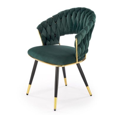 Обеденный стул Halmar K551 Темно-зеленый - 2 Обеденный стул Halmar K551 Темно-зеленый V-CH-K/551-KR-C.ZIELONY фото - 2