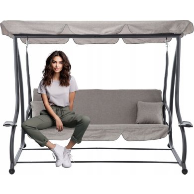 Садовые качели Garden Line 210x120x170 см Серый KRE3095 фото - 5