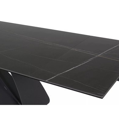 Раскладной обеденный стол Signal DIUNA Ceramic Marmur Черный DIUNACC160 фото - 6