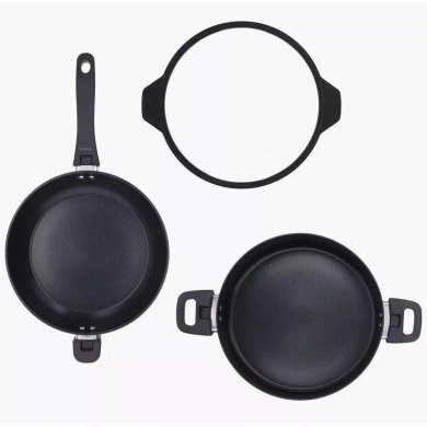 Набор из сковороды, кастрюли и крышки Duka INDIGO 3 шт Синий - 3 Набор из сковороды, кастрюли и крышки Duka INDIGO 3 шт Синий 1218741 фото - 3