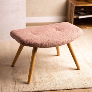 Подставка для ног Homla MOSS TEDDY BOUCLE Розовый 213790 фото - 6