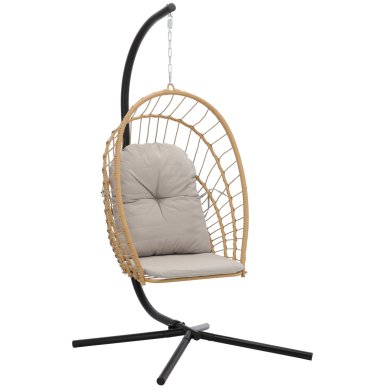 Подвесное кресло-кокон с складной корзиной Garden Line ERIS Коричневый - 2 Подвесное кресло-кокон с складной корзиной Garden Line ERIS Коричневый FAT0923 фото - 2