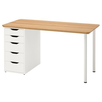 IKEA Письменный стол ANFALLAR/ALEX Дерево (ИКЕА АНФАЛЛАРЕ/АЛЕКС) 59417742