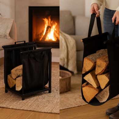 Дровница Garden Line 51x37x50,5 см Черный KOM5868 фото - 5