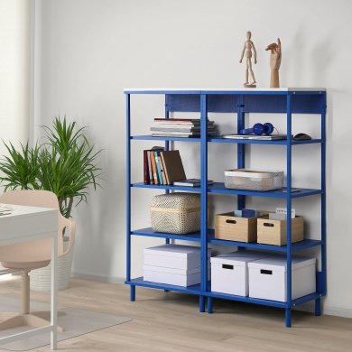 IKEA Стеллаж PLATSA Синий (ИКЕА ПЛАСТИНЫ) 49522913 фото - 3