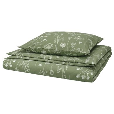 IKEA Комплект постільної білизни SLOJSILJA 150x200 см Принт (ИКЕА СЛАНГУЛДМАЛ) 40585245