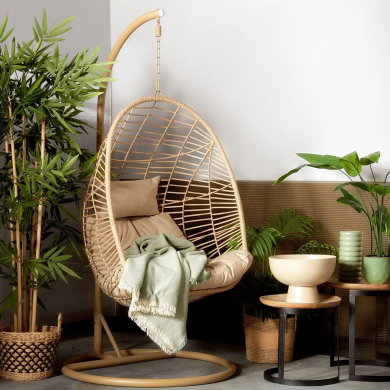 Підвісне крісло-кокон Homla SOLEI Бежевий - 5 Підвісне крісло-кокон Homla SOLEI Бежевий 213917 фото - 5