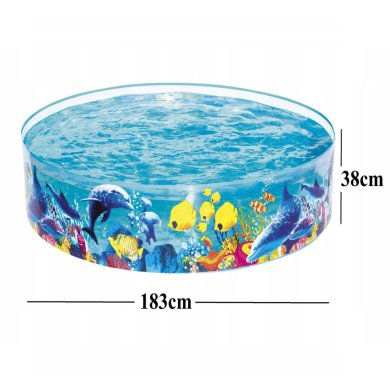 Дитячий каркасний басейн Bestway 55030 183х38 см Принт - 3 Дитячий каркасний басейн Bestway 55030 183х38 см Принт BES55030 фото - 3