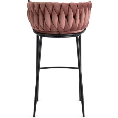 Барний стілець Mebel Elit FLORES Welur Рожевий - 5 Барний стілець Mebel Elit FLORES Welur Рожевий ME.FLORES/R/CZ/V/H фото - 5