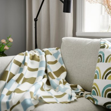 IKEA Плед SVARTFIBBLA 120х160 см Разноцветный (ИКЕА СВАРТФИББЛА) 70572171 фото - 4