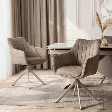 Обеденный стул поворотный Mebel Elit ASPEN 2 Бежевый ME.ASPEN2/BZ/KASZ/T/K фото - 6
