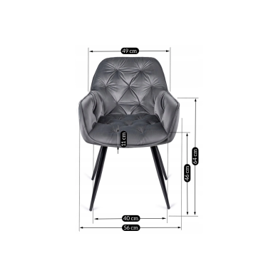 Обідній стілець Mebel Elit POLA Сірий ME.POLA/P/V/K фото - 9