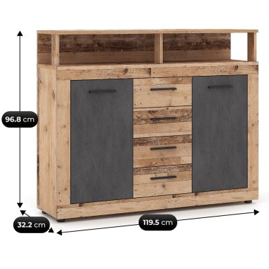 Комод Mebel Elit BLAGO MIDI B Необработанный дуб W.LUNA/MIDIB/OSL/MA/KOM2D4S фото - 5