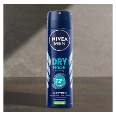 Антиперспирант спрей Nivea Men Dry Fresh 72h 200 мл 4005900485267 фото - 4