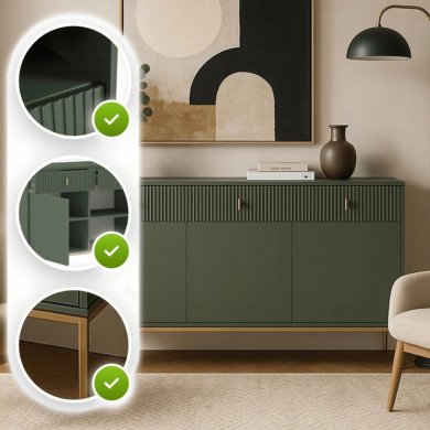 Комод Mebel Elit MARCOS Зеленый W.MAGGIORE/MA03/Z/N.ZL/U.ZL/KOM3D3S фото - 6