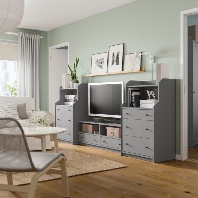 IKEA Комбінація для ТВ HAUGA (ИКЕА ХАУГА) 79388437 фото - 9