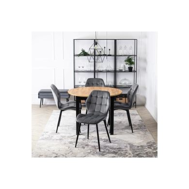 Обідній комплект меблів Mebel Elit HARRY LUCKY | Дуб крафт / Чорний / Сірий HARRY/DC/CZ/S/LUCKY/P/V/Z4/K фото - 12