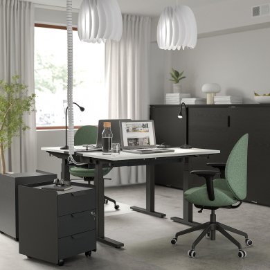 IKEA Письмовий стіл для роботи сидячи/стоячи MITTZON Білий (ИКЕА МИЦОН) 09526116 фото - 8