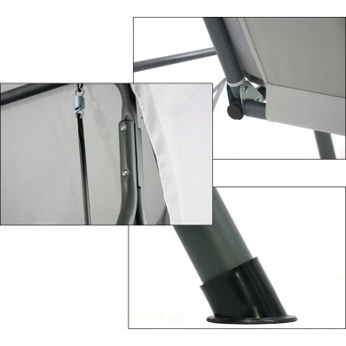 Садовые качели Garden Line 170x110x153 см Серый - 6 Садовые качели Garden Line 170x110x153 см Серый KRE5422 фото - 6